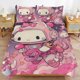thumbnail image 1 of Hello Kitty Duvet Cover Set 3 Piece Bedding Set Double Sided Printing Decorative Comforter Cover Set, 1 of 5