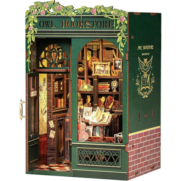 Kit Rincón de Libros CUTEBEE SD02 27,5 x 19,2 x 3,7 cm de madera con búho