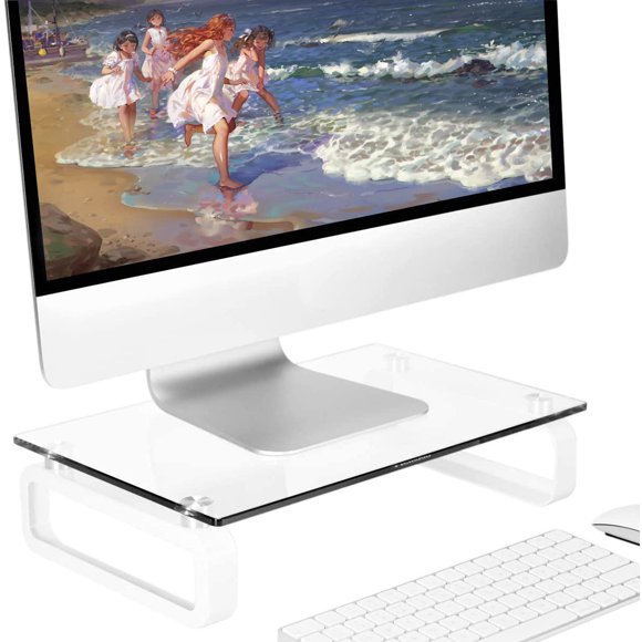 Soporte para monitor Hemudu de vidrio templado transparente HD02T-001