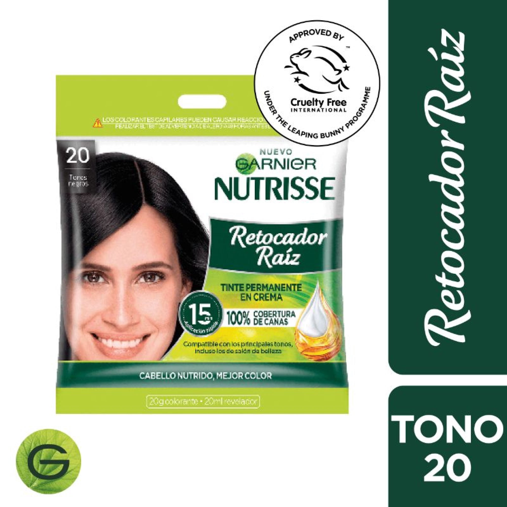 Retocador Nutrisse Raíz Tono 20 Sachet Negro