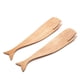 thumbnail image 2 of Utensilios para ensalada Ironwood Gourmet de madera de acacia con forma de ballena, 32 cm, 2 of 6