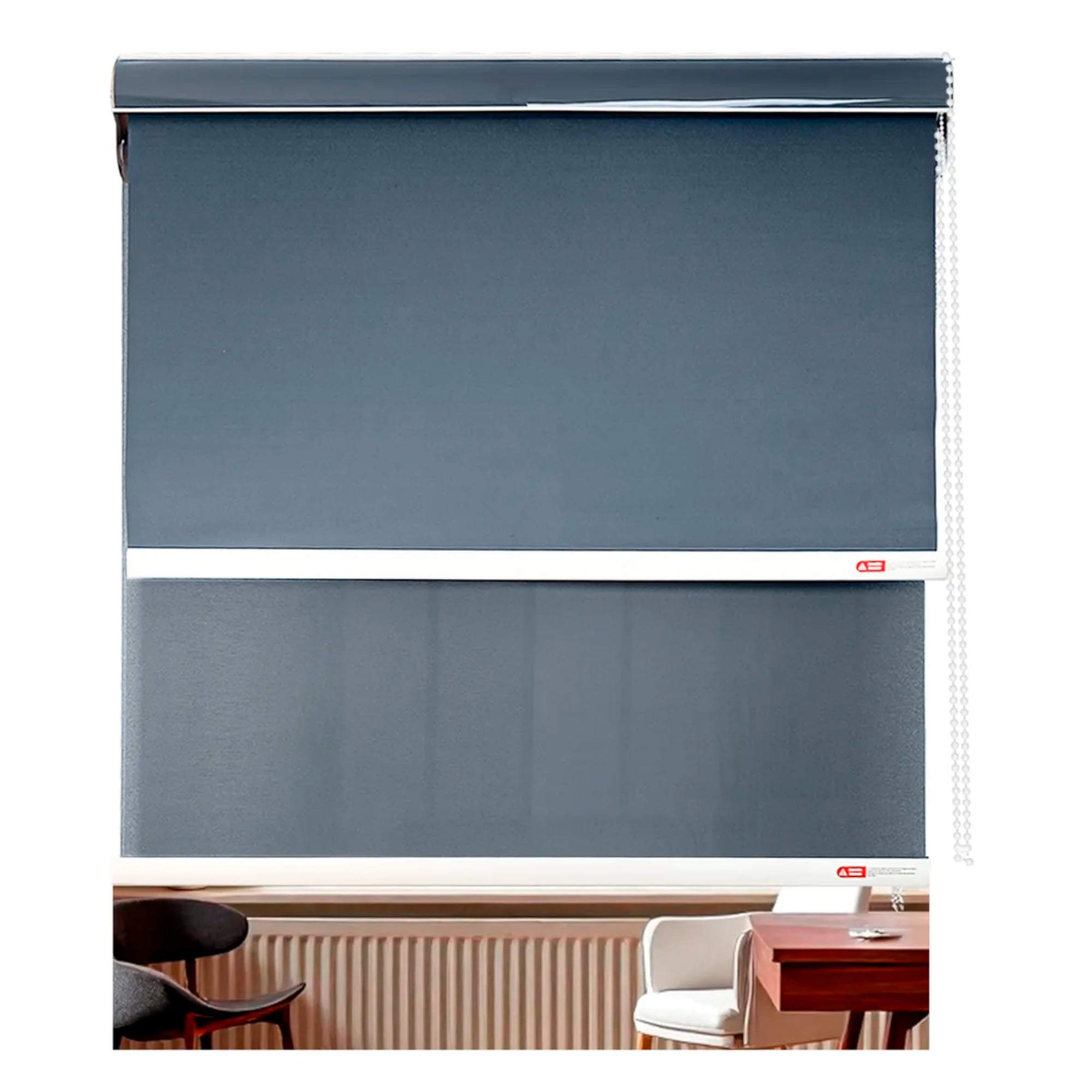 Cortina Roller Blackout Doble Visillo Cenefa Beiti 120x200