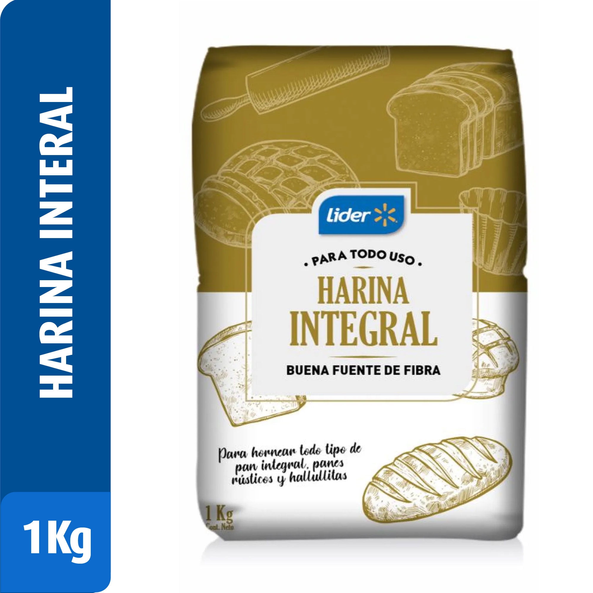 Harina Integral Bolsa 1 kg Lider