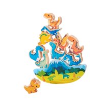 Bothyi - Juguetes De Apilamiento De Dinosaurio De Madera Habilidades Motoras Finas Juego De Equilibrio Para Niños