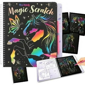 Tienda Lillifee - Miss Melody Magic-Scratch Book - ¡Para Crear Caballos Con Todos Los Colores Del Arcoiris