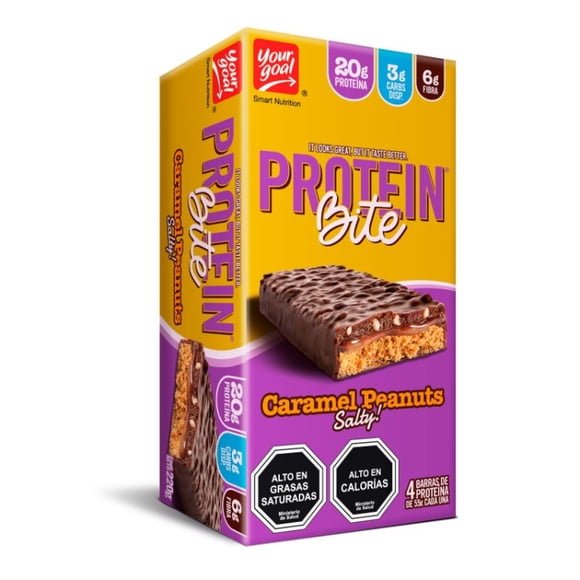 Barra Proteina Bite Caramel Peanuts Salty, 220 g