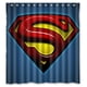 thumbnail image 1 of Cortina de ducha con el logotipo de Superman, juego de cortinas de baño con ganchos, tamaño 66 x 72 pulgadas, 1 of 3