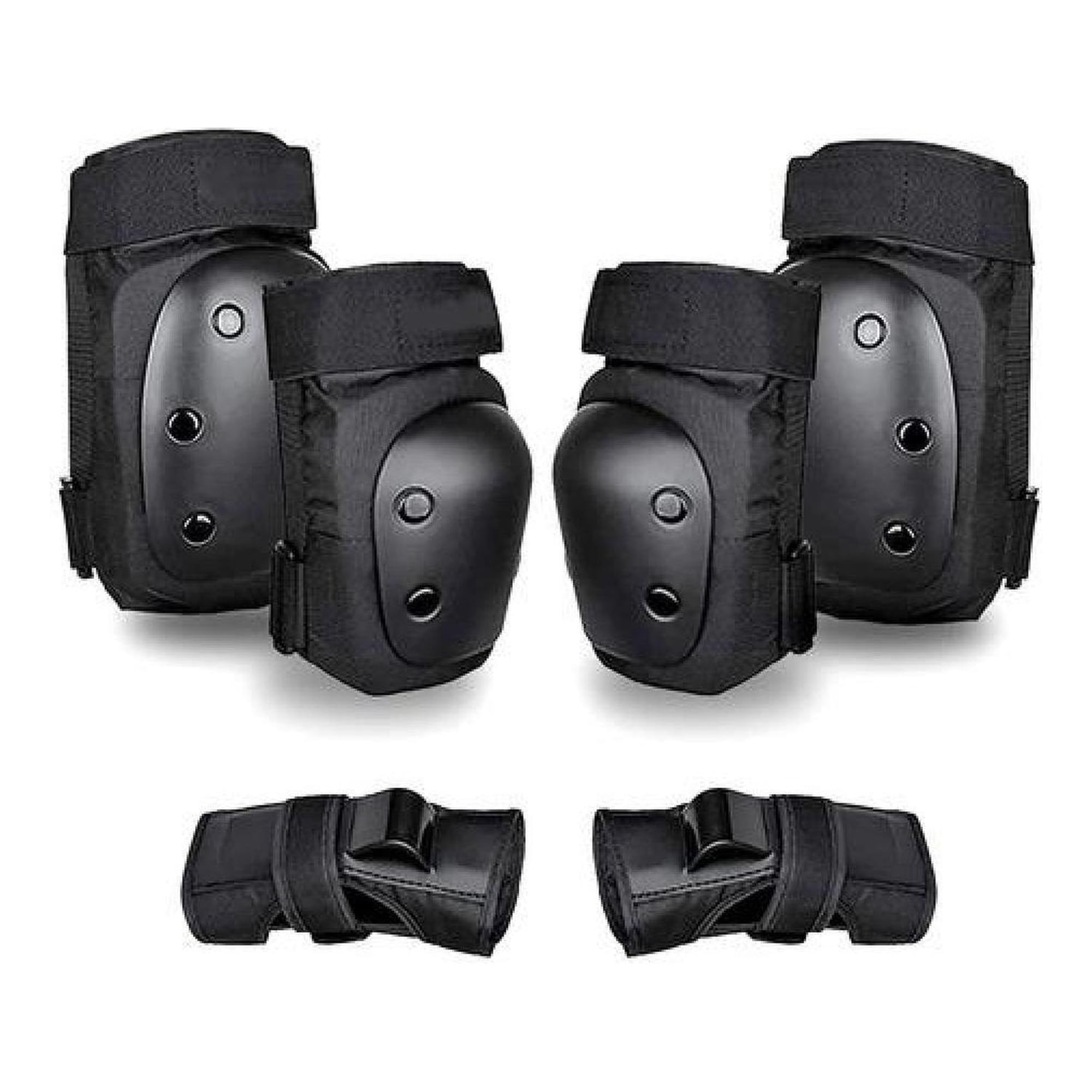 Genérica - Set Protección Adulto Rodilleras Coderas Muñequeras Roller Negro