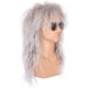 thumbnail image 3 of Wig Morvally para hombre, estilo de los 80, larga y rizada, color plateado degradado, 3 of 7