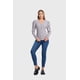 thumbnail image 4 of Polera Mujer Rib Pata Botón Gris, 4 of 5