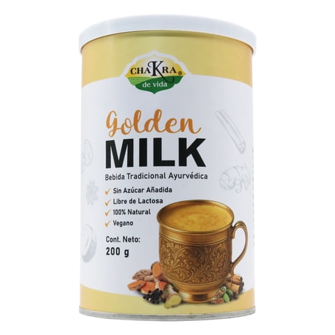 Chakra De Vida - Golden Milk Ayurvedic En Polvo 200G Frasco, Cdv