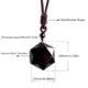 thumbnail image 2 of 1pc Black Obsidian Necklace Natural Obsidian Hexagram Star Of David Healing Crystal Energy Stone Protection Amulet Charm Pendant Necklace For Women Men Couples Pendant Necklace With Adjustable Braided, 2 of 2