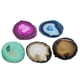 thumbnail image 1 of 5 Colores Natural Rodajed águila Rebanadas Cristales Geode Piedra Posavasos DIY CRAFT, 1 of 5
