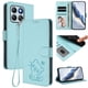 thumbnail image 2 of Honor X8B 4G Funda Billetera con Estampado de Gato, Verde Claro, 2 of 6
