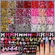 thumbnail image 1 of Kit de Encantos para Uñas JINJINANV 28 Compartimentos con Lazos, Cereza y Gemas, 1 of 6