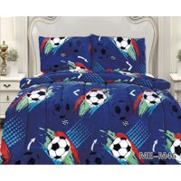 Genérico - Cobertor Chiporro 1 1/2 Plazas - Azul Balones De Fuego M46