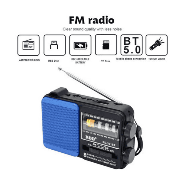 Radio Portatil Tl652 Negro