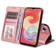 thumbnail image 3 of Funda Billetera para Samsung Galaxy A04E 4G con Porta Tarjetas y Soporte Ajustable Rosa, 3 of 5
