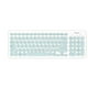 thumbnail image 1 of Teclado ultra delgado para pc white / green, 1 of 2