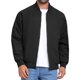 thumbnail image 1 of INSPIRE CHIC Chaqueta Bomber para Hombre, Abrigo de Otoño con Cremallera Completa, Puños Acanalados, Chaqueta de Béisbol M Negro, 1 of 6