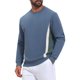 thumbnail image 4 of INSPIRE CHIC Sudadera de Hombre Casual con Cuello Redondo de Manga Larga en Bloque de Color para Entrenamiento Talla L Azul, 4 of 5