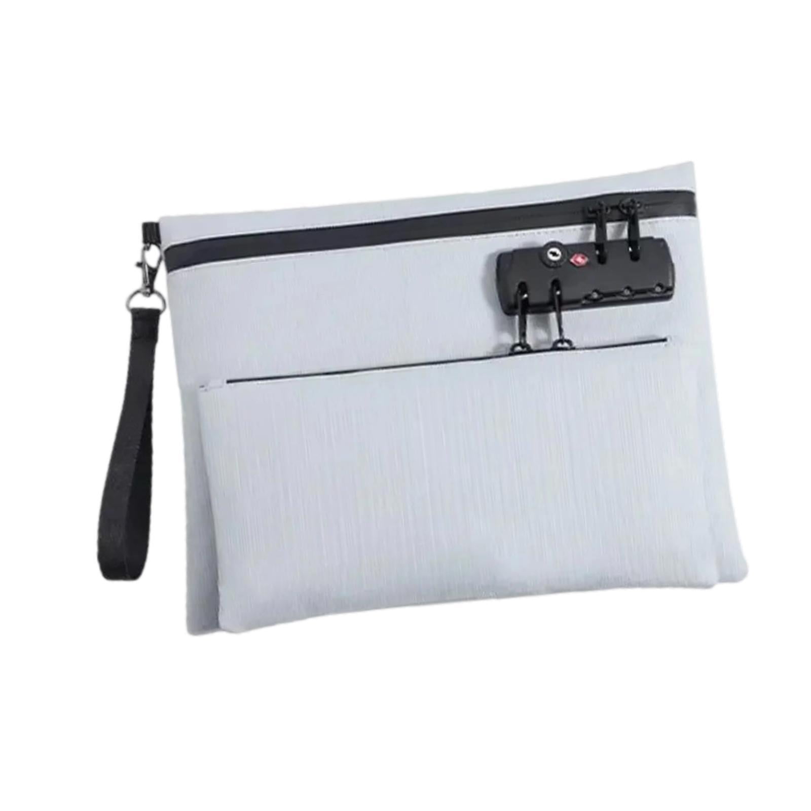 Bothyi - Bolsa De Almacenamiento Con Cierre De Contraseña, Bolsa De Viaje Para Cable, Auriculares, Cartera, Color Gris