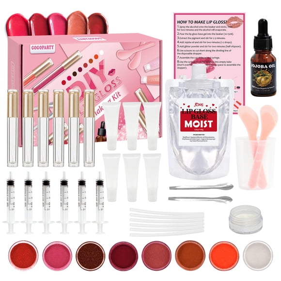 Kit para hacer brillos labiales TSVATE con base de brillo labial y aceite de jojoba