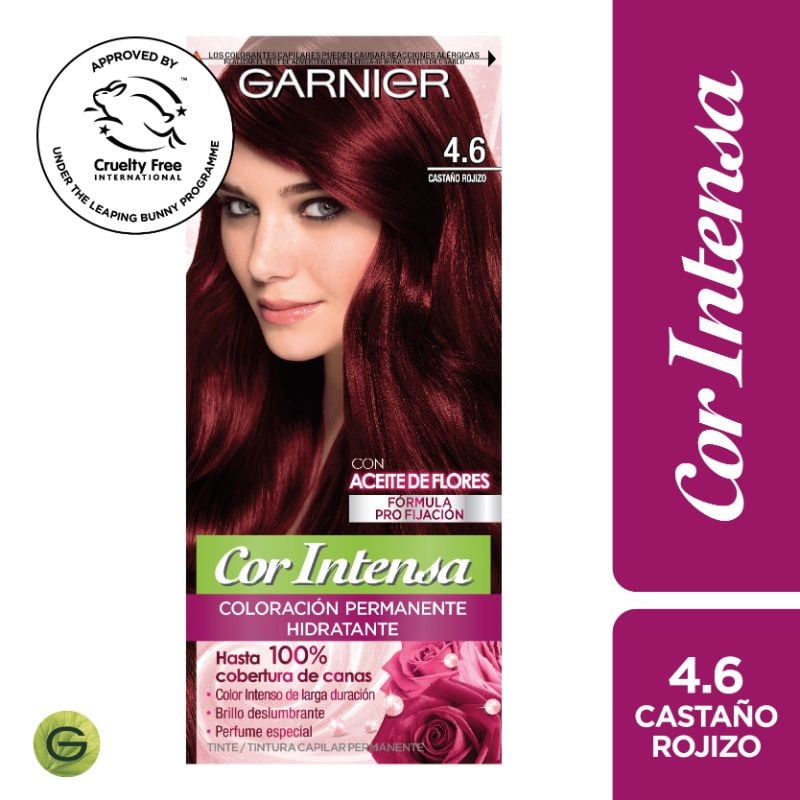 Coloración Cabello 4.6 Castaño Rojizo Cor Intensa Garnier