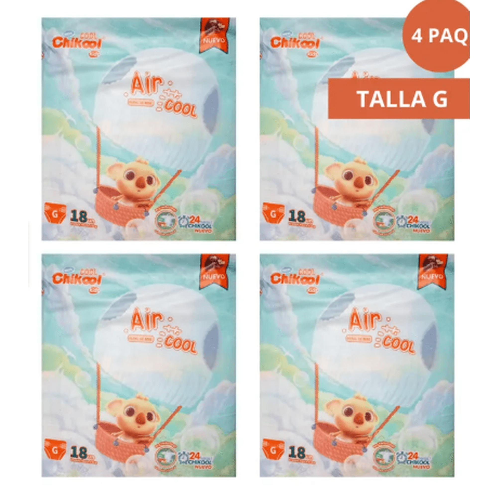 Pañal Chikool Cool New G 4 Paquetes