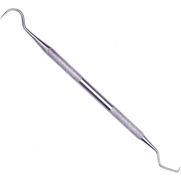 Raspador dental POLKASTORE de doble extremo de acero