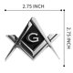thumbnail image 2 of Emblema para coche CREATRILL, 2 unidades, 2,75 cm, cromado, masónico, 2 of 7