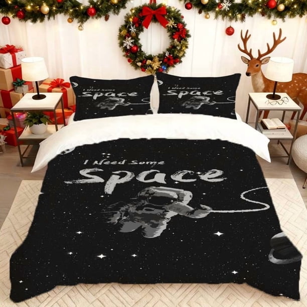 Starry Sky Wallpaper Printed Duvet Cover Set Printed Bedding Soft Duvet Cover And Two Pillowcases Suitable for All Seasons Ideal for Family Bedrooms And Guest R