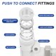 thumbnail image 3 of Uxcell 5 Piezas Conectores de Empuje Codo Macho 1/4 Pulgada Tubo OD x 1/2 Pulgada Rosca NPT Conector Neumático, Blanco, 3 of 7
