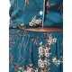thumbnail image 5 of INSPIRE CHIC Conjunto de pijama de mujer con estampado de manga corta, suave, con botones y cuello con muesca, conjunto de pantalones cortos para dormir para primavera y verano, grande, azul brillante, 5 of 6