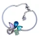 thumbnail image 1 of Pulsera Flor Cristal Austriaco Colores, Circón Blanco Regalo Plateado 6 Cm 19 Cm, 1 of 8