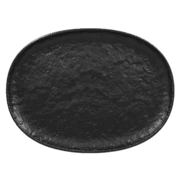 Plato Ovalado Porcelana Negro 32Cm Rock Rak | Lider