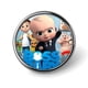 thumbnail image 1 of El bebé jefe 3-Theme Round Button Badge: Premium Metal Construction, Ideal for High-End Events 2.8 cm, 1 of 6