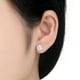 thumbnail image 4 of Pendientes de mujer con caja, bola de discoteca, cristales blancos, pendientes colgantes con gancho para mujer, 4 of 6