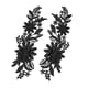 thumbnail image 3 of 2 Apliques De Encaje Con Bordado De Flores Para Boda, Vestido De Fiesta, Ropa, Color Negro, 3 of 5
