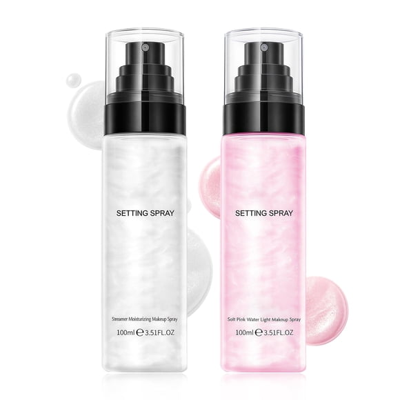Spray fijador de maquillaje JYSJIAYOU 200 ml Brillo hidratante - Pack de 2