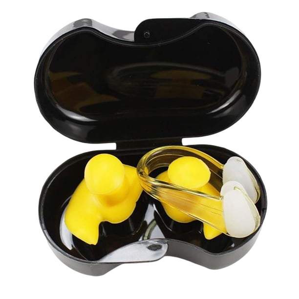 Juego De Tapones Para Los Oídos Y Pinzas Para La Nariz Para Entrenamiento, Tapones Para Los Oídos Y La Nariz, Para Adultos, Amarillo