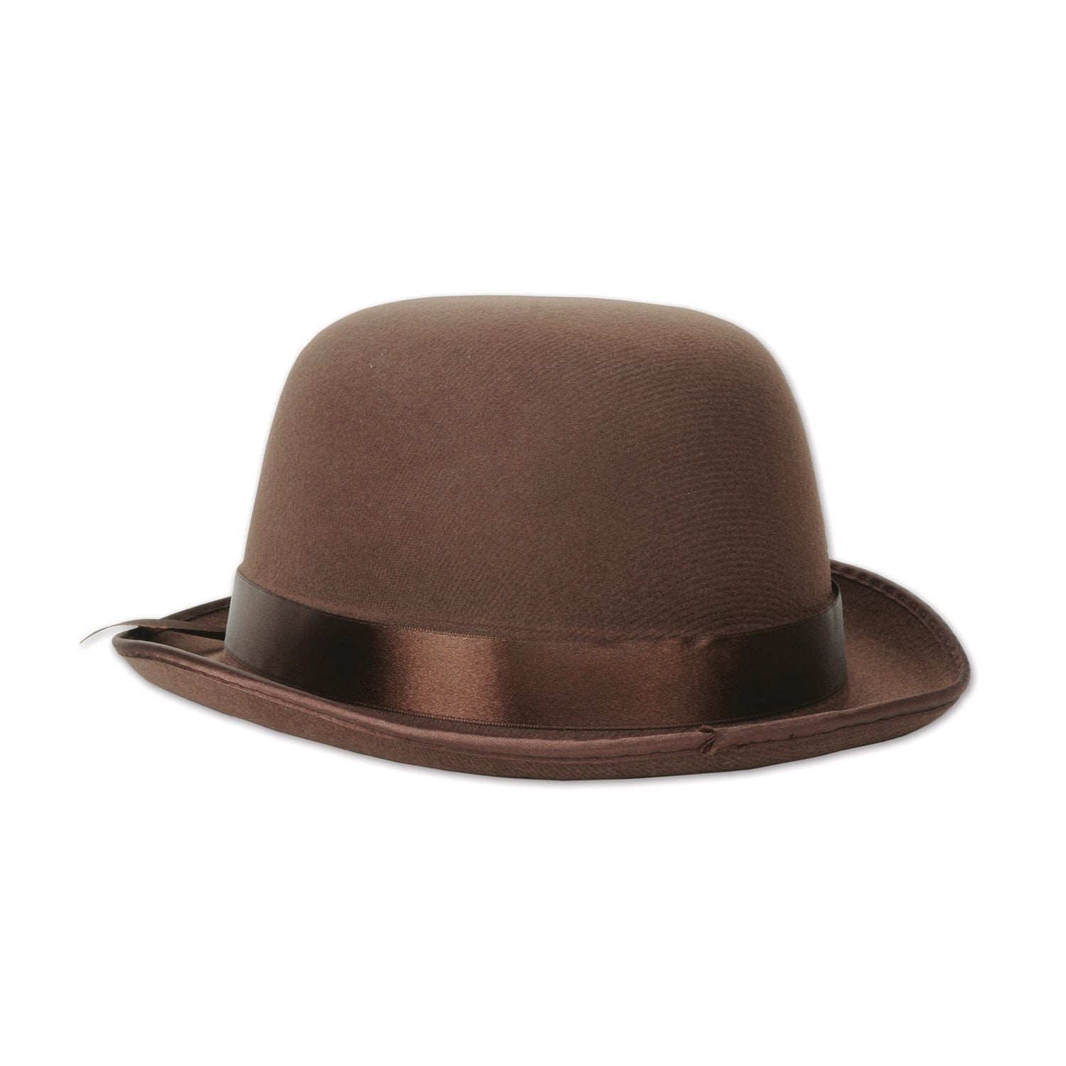 Sombrero Tipo Bombín Beistle Elegant, Marrón Con Cinta Marrón