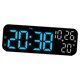 thumbnail image 3 of Reloj Despertador Digital Dst Moderno Reloj De Mesa Para Oficina Mesita De Noche Sala De Estar Negro Azul, 3 of 3