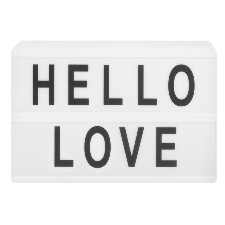 Vgo - Adorno Led Box Con Letras 2 Pvc