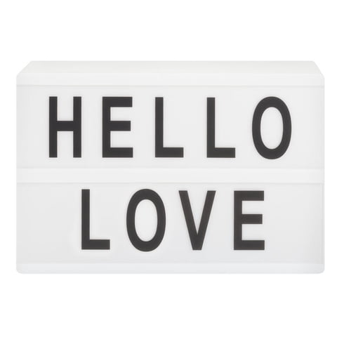 Vgo - Adorno Led Box Con Letras 2 Pvc