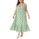thumbnail image 4 of Agnes Orinda Vestido Maxi de Talla Grande para Mujer, Estilo Boho con Estampado, Tirantes Espagueti, Corte Suelto, para Playa, Vacaciones de Verano, con Bolsillo, Talla 4X, Verde, 4 of 6