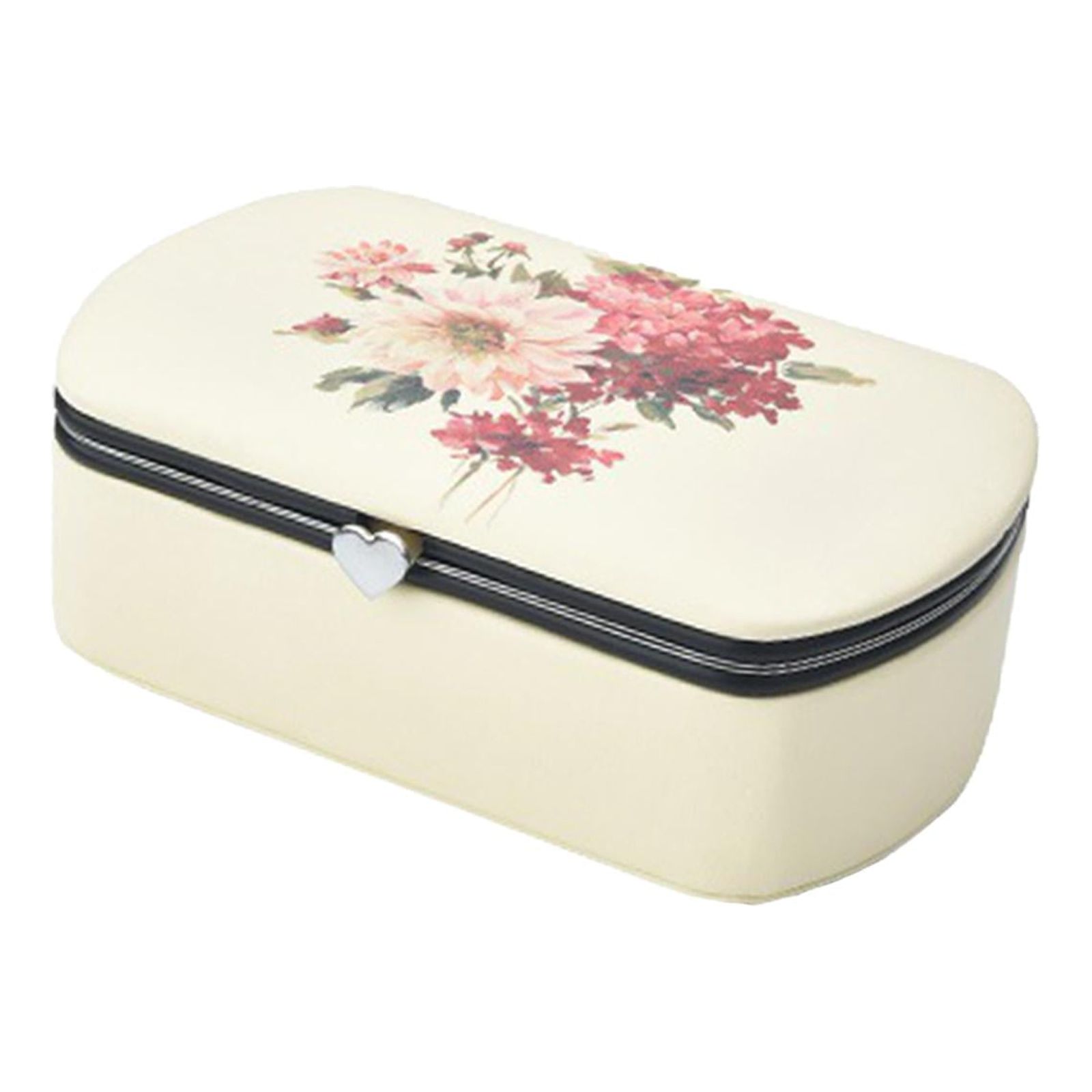 Ioensy - Caja De Joyería De Tamaño De Viaje, Organizador De Joyería Portátil Para Relojes Colgantes, Pulseras, Color Blanco