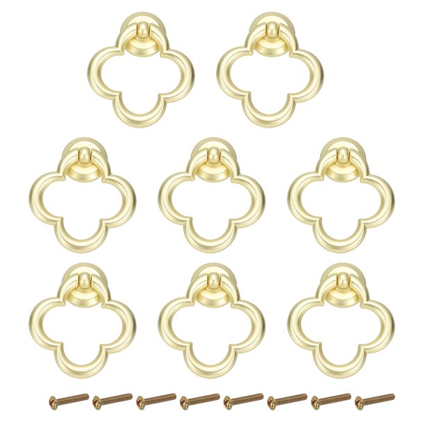 Uxcell 8Pack Tiradores de Anillo para Cajones, 2.1" Pomos de Anillo de Aleación de Zinc con Tornillos para Armario, Cajón, Tocador, Puerta de Armario, Cobre Mate