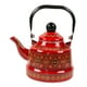 thumbnail image 1 of Tetera De Té Esmaltada De 2,5 L, Utensilios De Cocina Portátiles Para Acampar Al Aire Libre, Hogar, Rojo A, 1 of 5