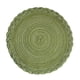 thumbnail image 1 of XmhyTop Juego de 6 Manteletes Redondos Individuales de 38cm, Borde Trenzado Decorativo, Lavable, Mezcla de Algodón y Poliéster, Estilo A, Verde, 1 of 5